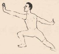《潭腿圖說》 繪圖者：徐悲鴻 (1917) - Line 4 - drawing 6