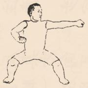 《潭腿圖說》 繪圖者：徐悲鴻 (1917) - Line 5 - drawing 2